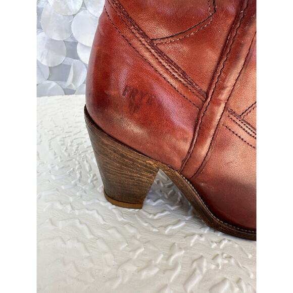 Frye Womens 8 True Vintage 70’s Western Cowgirl Cowboy Boots Redwood USA MADE - Picture 5 of 16
